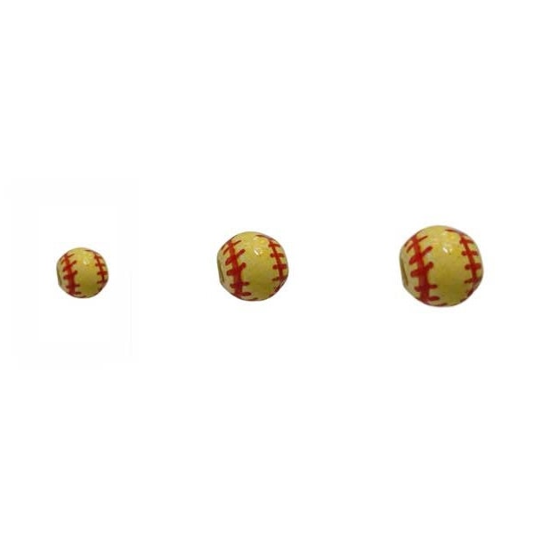 Softball Beads - High-Quality Beads from Peru for DIY Jewelry Making (10 or 20 Quantity Options)