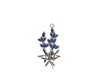 Bluebonnets Flower Charm Sterling Silver | Wild Flower Jewelry | Bluebonnet Jewelry