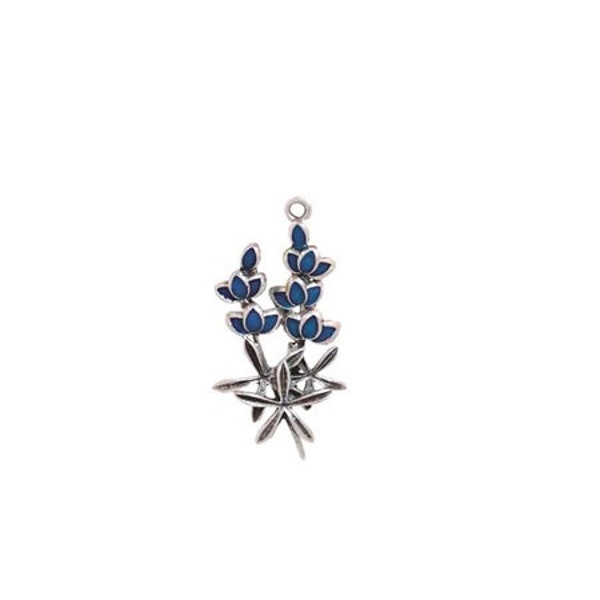 Bluebonnets Flower Charm Sterling Silver | Wild Flower Jewelry | Bluebonnet Jewelry