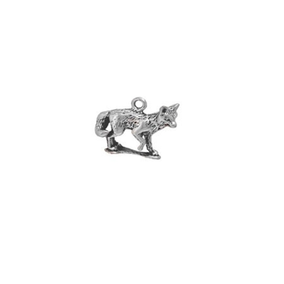 Fox Charm Sterling Silver Fox Jewelry Animal Jewelry Etsy