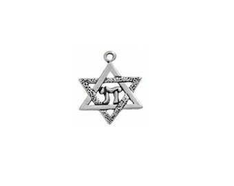 Star of David Charm Sterling Silver, Hebrew Star Jewelry, Jewish Jewelry