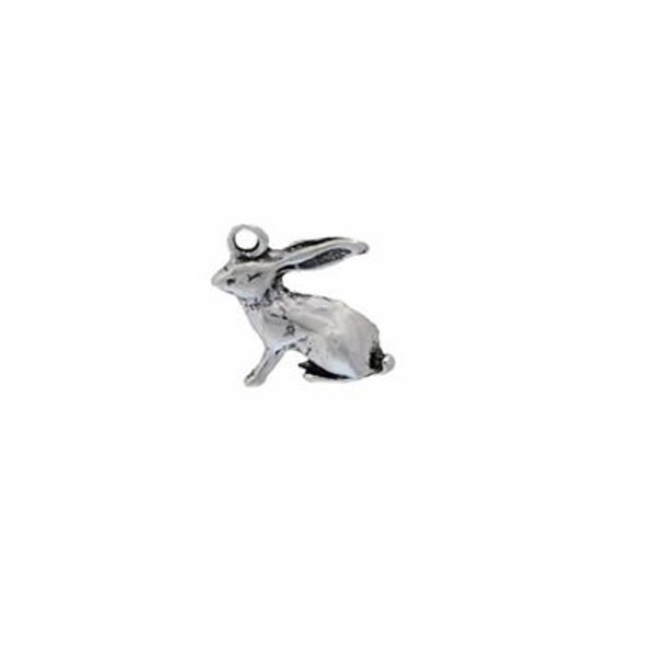 Hare or Rabbit Charm Sterling Silver | Bunny Jewelry | Jack Rabbit Charms