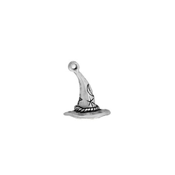 Spellbinding Sterling Silver Witch Hat Charm - Wizard Hat Jewelry