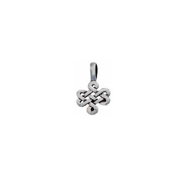 Tibetan Eternity Pendant Sterling Silver | Tibetan Symbol Jewelry, Tibetan Endless Knot Jewelry