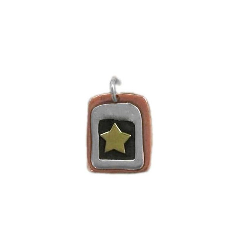 Vintage Star Pendant Far Fetched Mixed Metal Elements Jewelry Collection 1990s Vintage Jewelry