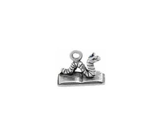 Sterling Silver Bookworm Charm - Embrace the Love of Reading