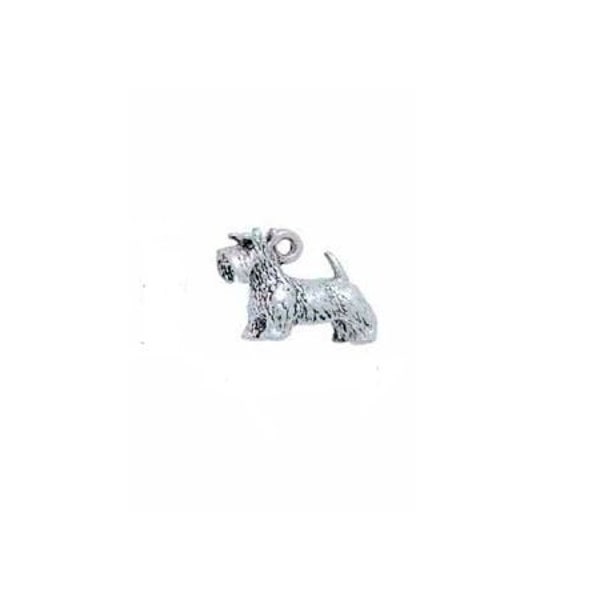 Scotty Dog Charm, Sterling Silver, Scottish Terrier Charm, Scotty Dog Jewelry