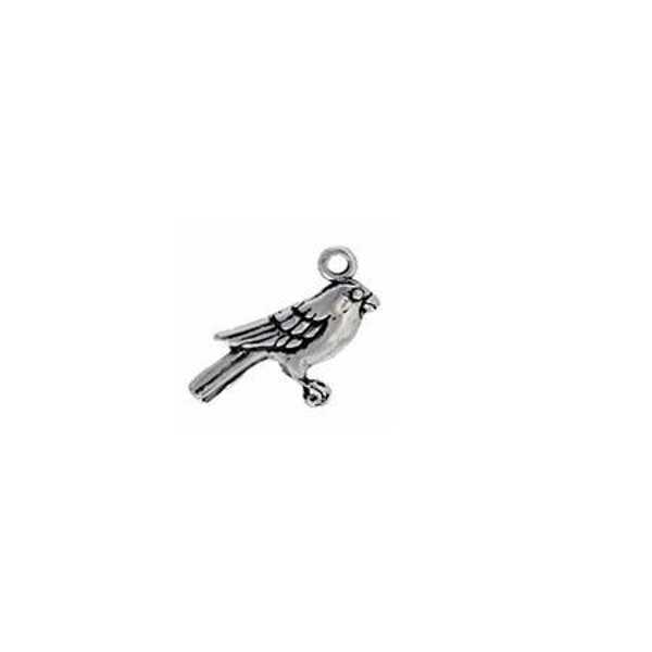 Robin Charm Sterling Silver, Robin Bird Jewelry