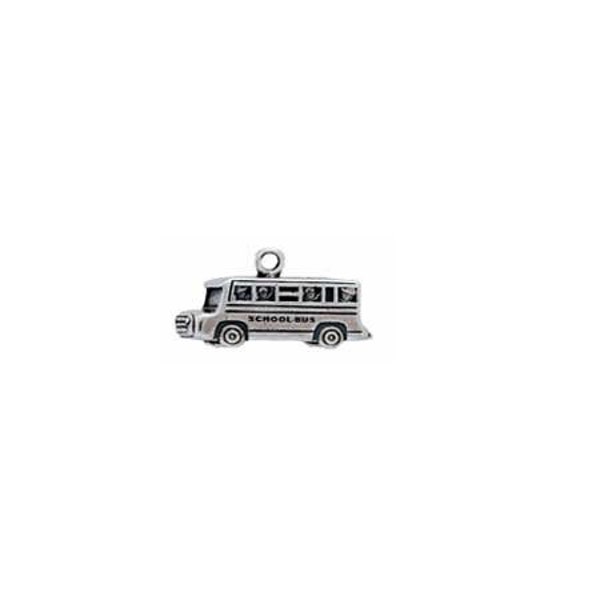 School Bus Charm Sterling Silver, Bus Charm, Transportation Jewelry