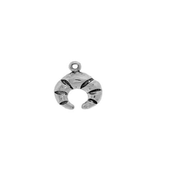 Croissant Charm Sterling Argent, Pendentif Collier Croissant, Bijoux Alimentaires