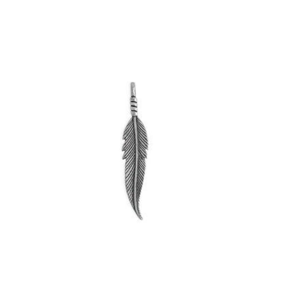 Feather Charm Sterling Silver, 19mm,25mm.31mm,37mm Silver Feather| Feather Jewelry | Feather Findings