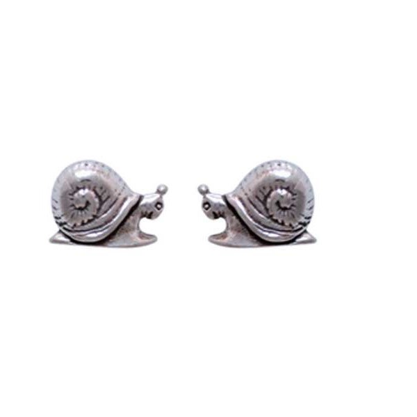 Snail Stud Earrings Sterling Silver, Snail Jewelry