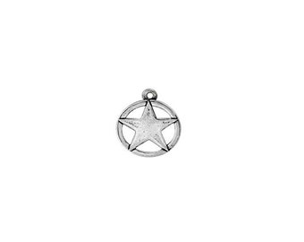 Texas Star Charm Sterling Silver, Texas Jewelry, Lone Star State Charm