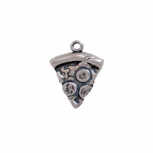 Pizza Charm Sterling Silver, Pizza Jewelry image 9