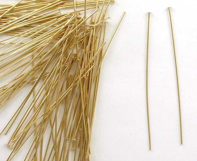 Gold Filled Headpins 14K Gold-Filled Headpins 2x22 gauge Domed Headpins Jewelry Findings Domed Headpins