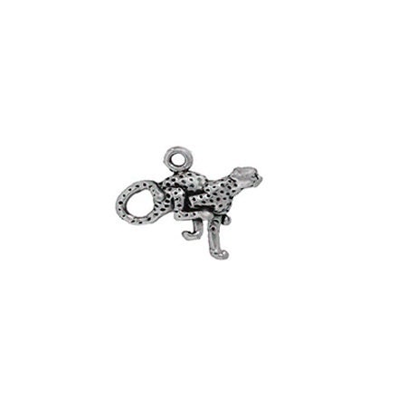 Silver Pewter Cheetah Charms, Tiger Charm, Big Cat Charm For
