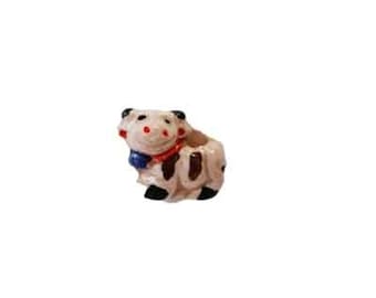 Whimsical Cow Beads, Peruvian Ceramic Beads, Beads From Peru