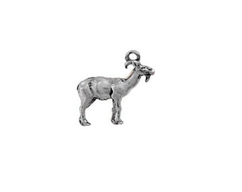 Sterling Silver Goat Charm - Ideal for Unique, Goat Lover-Themed Jewelry Designs