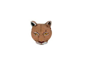 Mountain Lion Head Beads,a Peruvian Ceramic Beads, Cougar Jewelry