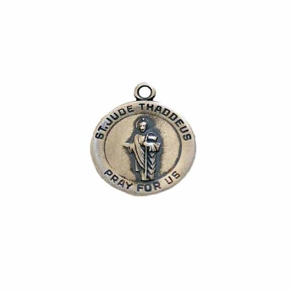 St. Jude Medal Sterling Silver | St. Jude Charm | Religious Jewelry | Jewry Supplies