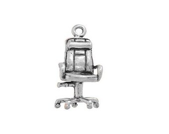 Gaming Chair Charm Sterling Silver, Computer Chair Charm, Chair Jewelry