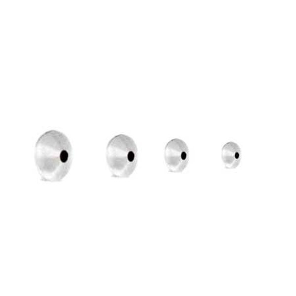 Perles de soucoupe, argent sterling 4 mm, 5 mm, 6 mm, perles d'espacement de 7 mm, fournitures de fabrication de bijoux