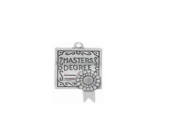Master's Degree Charm Sterling Silver, Masters of Education, Education Jewelry