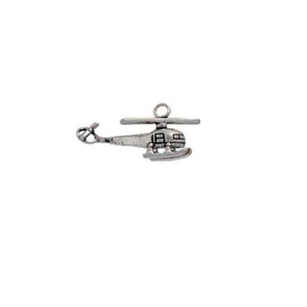 Helicopter Charm Sterling Silver, Helicopter Jewelry