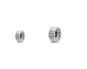 Sterling Silber Wellreifen Perlen , 4mm, 6mm gewellte Rad oder Rondell Perlen, DIY Bastelbedarf