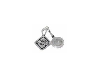 Cooking Charms Sterling Silver, Cooking Jewelry, Kitchen Jewelry