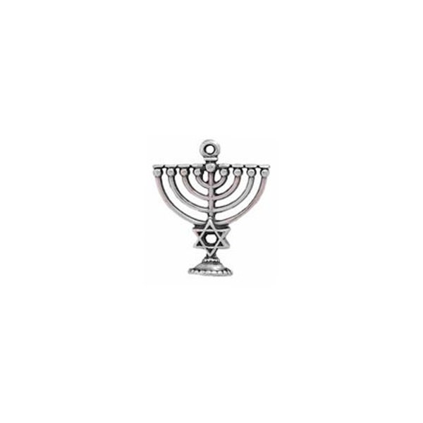 Menorah Charm, Sterling Silver, Menorah Jewelry, Hanukkah Jewelry, Jewish Holidays