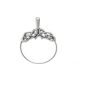 Sterling Silver Celtic Weave Charm Holder, Celtic Jewelry, Celtic Knot Jewelry