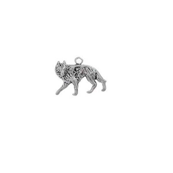 Wolf Charm Sterling Silver, Wolf Jewelry, Wolf Jewelry