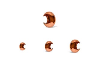 Solid Copper 2 x 2 Crimp Beads  Pkg Of 36 US Seller Genuine Copper Findings 