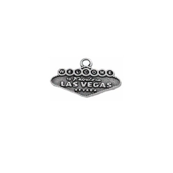 Las Vegas Sign Charm | Sterling Silver Las Vegas Sign Charm | Las Vegas Jewelry