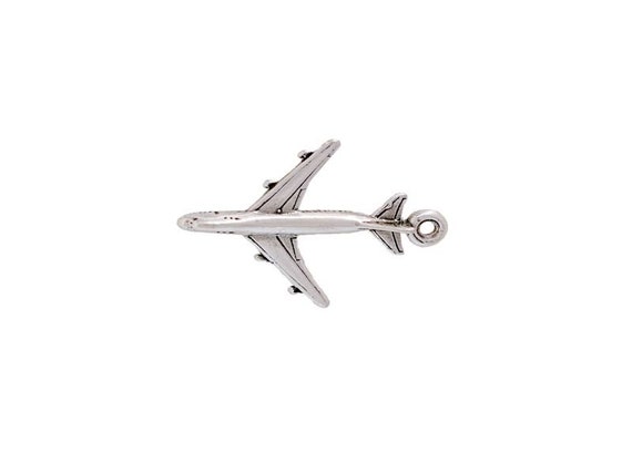 Airplane Charms 925 Sterling Silver Passenger Flights Charm Travel Transportation Charm for Bracelet