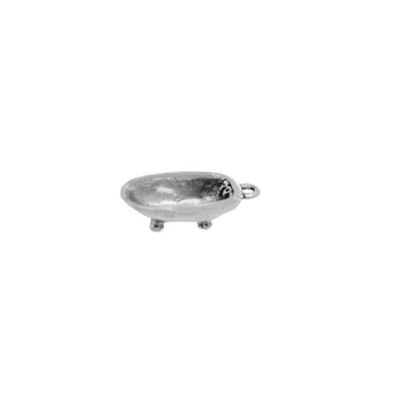 Bathtub Charm Sterling Silver, Clawfoot Bathtub Charm, Bath Jewelry