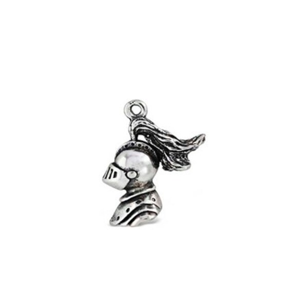 Knight Charm Sterling Silver, Knight Jewelry, Medieval Jewelry