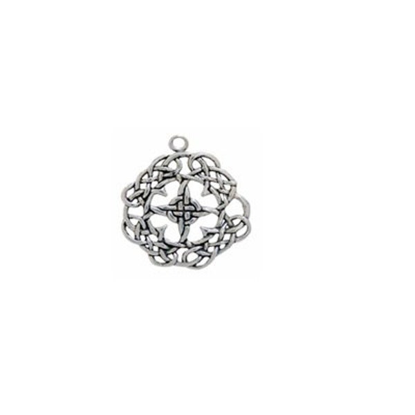 Celtic Weave Shield Charm Sterling Silver | Celtic Shield Jewelry