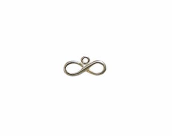 Infinity Charm Sterling Silver, Infinity Symbol Charm, Infinity Sign Jewelry