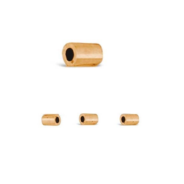 Gold Filled Crimp Beads, 2x2mm, 2x3mm, 2x6mm, 2x12mm Tube Beads, Seamless Tube Beads