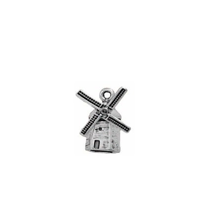 Beads Hunter Authentic .925 Sterling Silver Dutch Windmill Charm 
