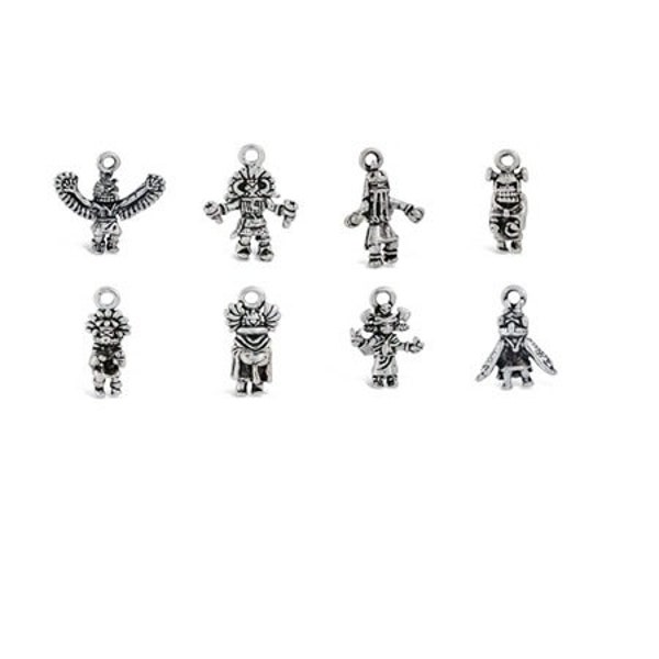 Dance with the Spirits: Sterling Silver Kachina Charms - Celebrate Cultural Legacy, Native American Inspired Jewelry