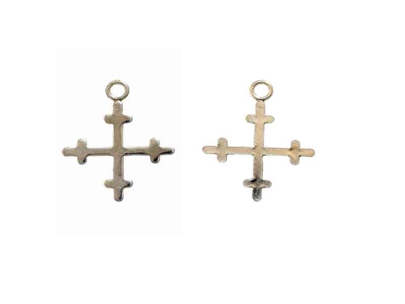 Equal Armed Cross Charm Sterling Silver Religious Jewelry Cross