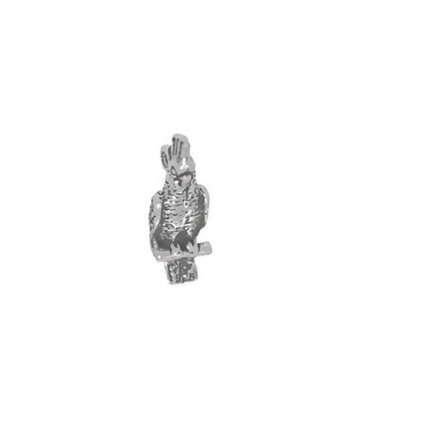 Cockatoo Charm Sterling Silver, Parrot Jewelry, Cockatoo Jewelry