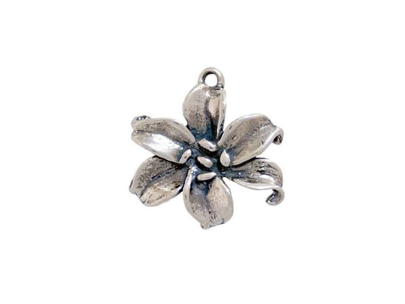 Lily Flower Charm Sterling Silver Lily Flower Charm Silver | Etsy