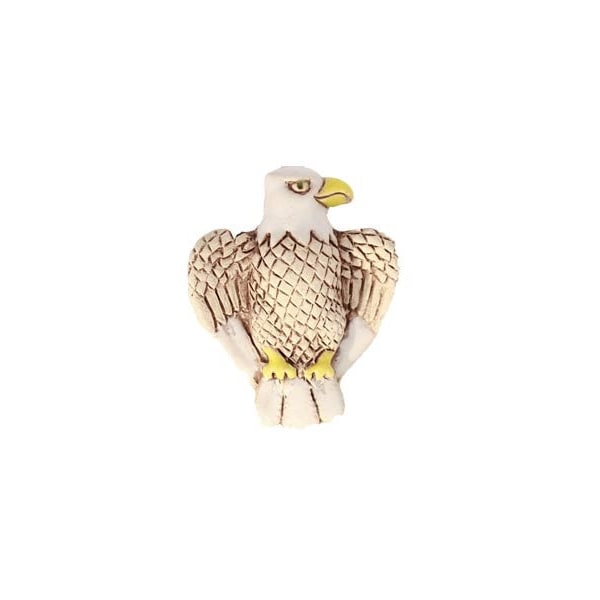 Hand Painted Ceramic Bald Eagle Beads from Peru - Ideal for Jewelry Making and Home Decor