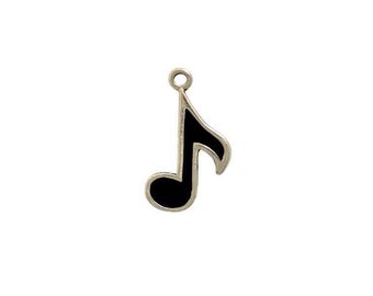16th Note Charm Sterling Silver Enamel | Music & Dance Jewelry | Music Note Jewelry