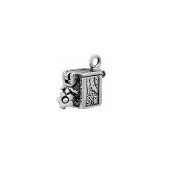Prayer Box Charm Sterling Silver | Prayer Box Jewelry