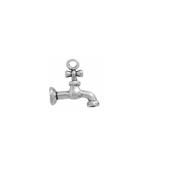 Faucet Charm Sterling Silver | Faucet Jewelry | Plumbing Jewelry